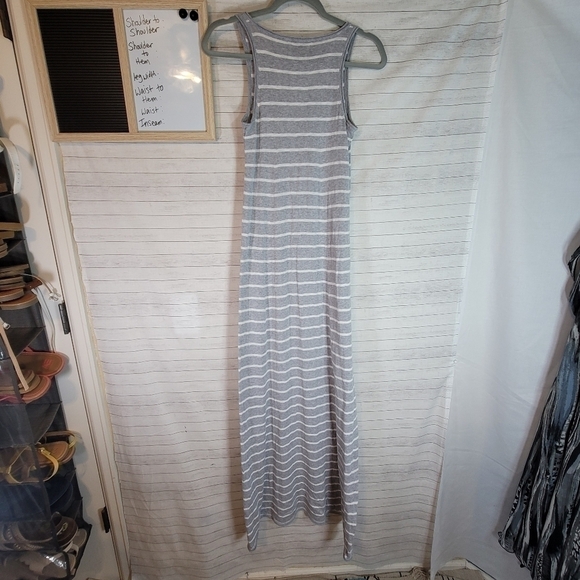 VINCE GRAY STRIPED RACER BACK MAXI DRESS, SZ XS - Picture 7 of 12